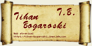 Tihan Bogaroški vizit kartica